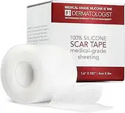 HealFast Physician Formulated Silicone Scar Sheets - Advanced Crosspolymer Medical Grade Silicone Scar Tape for Surgery, C Section, Keloids & Hypertrophic Scars - Silicone Tape For Scars