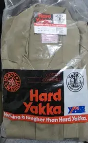 Mens Hard Yakka Cotton Drill Coverall Khaki Y00010 BNIB