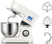 Speed Bread Mixer Electric Stand Mixer with Stainless Steel Bowl and Splash Guard, Kneading Machine, for Daily Use, Egg Whisk,Dough Hook,Flat Beater