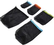 ADOCARN Weekender Bag Set Reusable Polyester Mesh Storage Bag Camping Drawstring Sack Travel Gear Organizer Compact and Portable