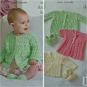 King Cole Baby Matinee Coats, Cardigans & Shoes Comfort Knitting Pattern 4214 DK