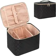 OCHEAL Makeup Bag, Large Travel Cosmetic Bags for Women Washable Make Up Bag Organizer Train Case -Large,Black