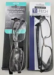 Foster Grant reading glasses +2.75 ( 2 pc ) see pic