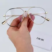 Dior Women Eyeglasses Gold Blue Block Pilot GEMDIOR A1U B0BB BRAND NEW