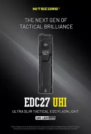 Nitecore EDC27 UHi 3100 Lumen Ultra Slim Flat EDC Work Lights Flashlight Torches