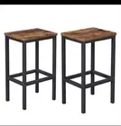 VASAGLE Bar Stools Set of 2 Bar Chairs Kitchen Breakfast Bar Stools with Foot...
