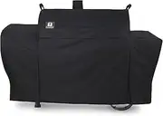 SUPJOYES Grill Cover for Oklahoma Joe's Longhorn Combo Grill, Heavy Duty Waterproof, Fits 75"W x31"D x41.5"H, Gray or Black, Polyester, Hook and Loop Closure