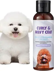 Curly Coat Dog Shampoo | 100ml Kitten Puppy Curly Coat Shampoo with Fragrance,Lasting Sensitive Skin Care Solution for Small Large Dogs Use for Shelter, Travel