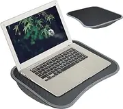 Computer Lap Desk - Comfortable Foam Desks, Device Holder Ledge | Writing Padded Tray with Handle, Portable Lap Desk Pillow Cushion for Couch Bed Sofa Lapdesk Accessories Laptop Computer