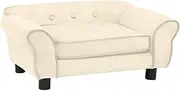 Pet Sofa, Dog Sofa Dog Bed Dog Couch Dog Sofa Cream 72x45x30 cm Plush