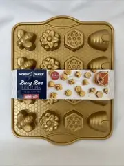 Nordic Ware BUSY BEE GOLD Aluminum BITELET PAN NEW Rare Color 1.75 Cups USA MADE