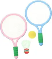 ifundom 1 Set Badminton Racket Training Set Lightweight Durable Sports Equipment for Outdoor Fun Includes Rackets Balls for Beach Park Backyard Games