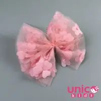 在飛比找momo購物網優惠-【UNICO】兒童 冰雪奇緣ELSA風粉色甜美公主系列髮夾/