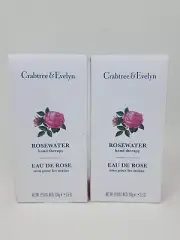 Set of 2 Crabtree & Evelyn Rosewater Hand Therapy Intensive Conditioning Cream