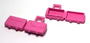 Lego - Minifigure Utensil - Lot of 2 - Pink Suitcase
