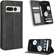 Cover Compatible with Google Pixel 7 Pro Case,Compatible with Google Pixel 7 Pro Case PU Leather Flip Kickstand Wallet Card Slot Magnetic Closure Black