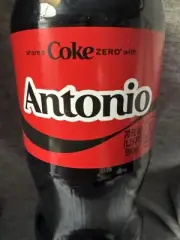 Share a Coke with Antonio 2025 Personalized Gift Coca~Cola Bottle 20oz Zero