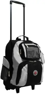 Transworld Roll-Away 22-inch Deluxe Rolling Backpack (Black/Light Grey)