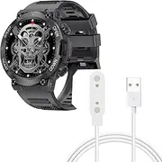 Compatible for LIGE Military Smart Watch Men K56 PRO Charger, Blueshaweu 2 Pin Magnetic USB Replacement Charging Compatible with LIGE Military K56 PRO Smart Watch Men 1.39 inch (White)