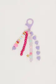 Multi Heart Charm Keyring - Size ONE, Women's Ring