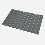 Paxilnie Super Absorbent Portable Roll-Up Stone Bath Mat | Diatomaceous Earth Bath mat | Stylish Simplicity | Fast Drying Stone mat for Bathroom, Bathtub, and Kitchen (Dark Grey)
