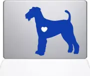 The Decal Guru I Love My Airedale Terrier Decal Vinyl Sticker, 15" MacBook Pro