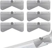6 Pack Gutter Extension Hinge Stainless Steel Downspout Extension Flip-Up Hin...
