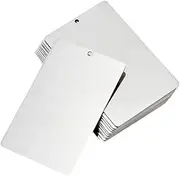 WAZIJ 12 Pcs 304 Stainless Steel Engraving Blanks, 3.4x2.1 Inch Rectangle Blank Tag Metal Stamping Blanks Pet Tags 1-Hole
