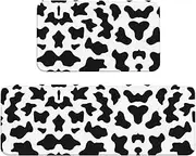 Black And White Cow Print Christmas 2 Piece Floor Mat Non Slip Restaurant Mat For Floor Mat Home Mat Anti Slip Entry Mat