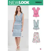 New Look Sewing Pattern N6624 6624 Misses' Tops and Pull on Skirts