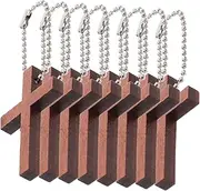 [OSALADI] Wooden Keychain Bracelets Keychains Beads Key Chains Lanyard Blank Cabochon Retractable Flash Tag Charms Fidget Label Things Favors Item Bookmarks Swivel