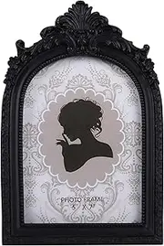 SIKOO Vintage Picture Frame 5x7 Antique Picture Frame Ornate Table Top and Wall Mounting Photo Frame,Wall Decor Art, Photo Gallery,Black (5x7)