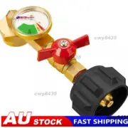 Propane Refill Elbow Adapter W/ Gauge For 1Lb Bottle Tank 20-40Lbs Cylinder™﹤