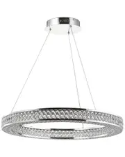 JONATHAN Y Designs 24.7in Benton Integrated LED Crystal & Metal Chandelier