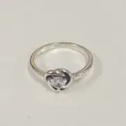 Silver April Birthstone Eternity Circle Ring Pandora 925 Sterling