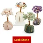Chakra Healing Crystals Copper Money Life Tree Feng Shui Luck Stone Decor