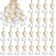 50 Pcs Hanging Car Air Freshener Diffuser Empty Glass Perfume Bottles Pendant