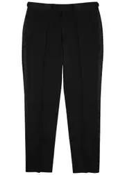 Boss Slim-leg Stretch-wool Tuxedo Trousers - Black - 46 (IT46 / S) 46 (IT46 / S)