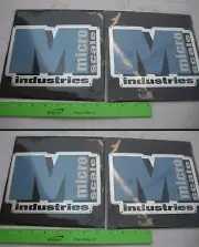Lot of 4 MicroScale 10031 Die Cut Embossed Metal Sign Logo, Micro Scale Industry