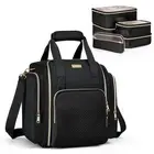 Travel Makeup Bag with 5 Removable Cases, Large Cosmetic Case Make up Organiz...