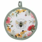 Kay Dee Floral Buzz Bee Potholders ~~ Set of 2 ~~ FREE SHIPPING ~~