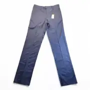 NWT Luigi Bianchi Mantova Men's Turquoise Aqua 100% Wool Size 32 R Unhemmed