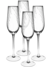 [Hottie] Ollie Champagne Flute Set 4 Piece in Clear