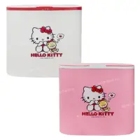 在飛比找momo購物網優惠-【小禮堂】Hello Kitty 感應式垃圾桶 - 好友坐姿