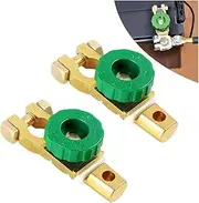 Top Post Battery Quick Disconnect Switch, Power Master Shut Off Cut Off Switch, Battery Isolator Switch for 12V or 24V Boat, Car, Truck, RV, Camper, Tractor, Marine, Vehicles (2)