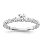 Two Promises 14k White Gold 5/8 Ct. Lab Grown Diamond VS/SI+ G+ Petite Engagement Ring