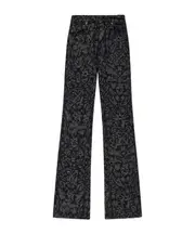 Off-White Logo Patch Flared Pants 26,28 Black