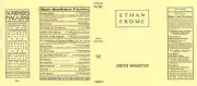 Edith Wharton ETHAN FROME Replicate dust jacket For 1st Edition