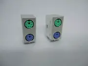 2Pack Purple Green PS2 PS/2 Keyboard Mouse Port Board Jack Plug Connector PCB PC