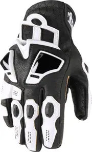 Icon Hypersport Short Gloves, black-white, Size 2XL for Men Black White